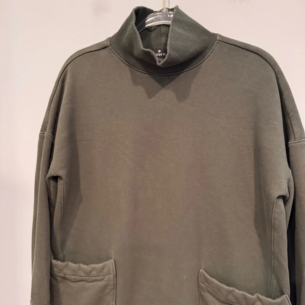 Tuckernuck Pomander Place Forest Green Porter Sweatshirt Dress Fleece Medium - Picture 4 of 9